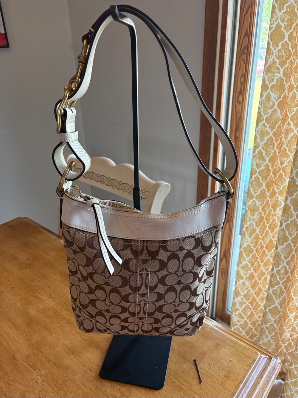 Coach 2006 Brown Signature Canvas convertible crossbody